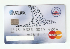 CARD BANCAR ALFA pentru colectionari . foto