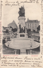 BUCURESTI MONUMENTUL I. C. BRATIANU 1903 CLASICA CIRCULATA 1904 foto