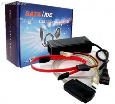 ADAPTOR SATA IDE la USB 2.0 pt hdd 2,5 si 3,5 foto