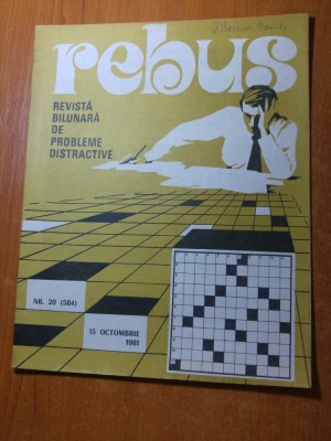 revista rebus 15 octombrie 1981 foto