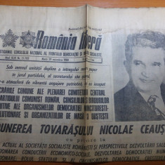 ziarul romania libera 29 noiembrie 1988-expunera lui ceausescu la plenara CC