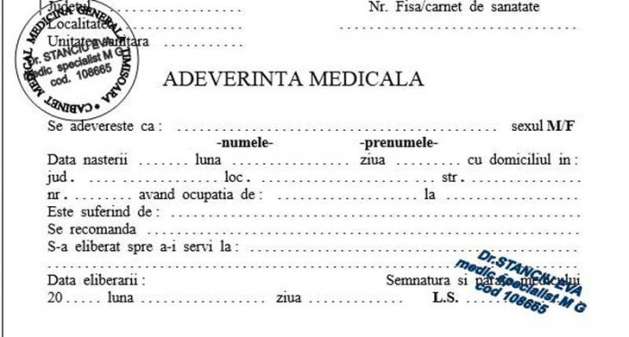 Scutiri medicale completate