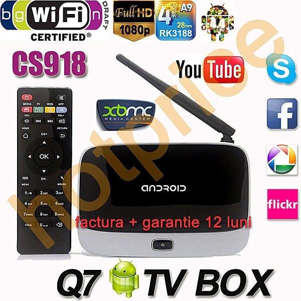 Media Player MINI PC smart TV box FULL HD, 1GB DDR3, 8 GB, Wi-Fi, Android, CS918 foto mare Media Player MINI PC smart TV box FULL HD, 1GB DDR3, 8 GB, Wi-Fi, Android, CS918 foto mare