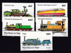 Niger 1980 trenuri MI 707-711 MNH w26 foto