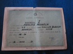 diploma comunista premiu scolar foto