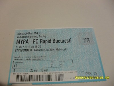 Bilet Mypa - Rapid foto