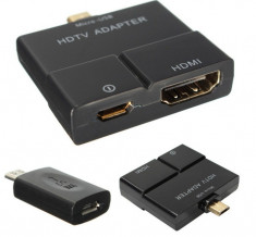Adaptor MHL Micro USB MHL 5 PINI / 11 PINI la HDMI pt Samsung S3 S4 Note 2 3 4 foto