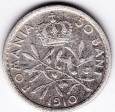 8.Romania,50 BANI 1910,argint,muchia rotunjita,monetaria Hamburg foto
