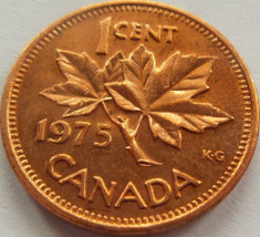 Moneda 1 Cent - CANADA, anul 1975 *cod 2880 a.UNC foto