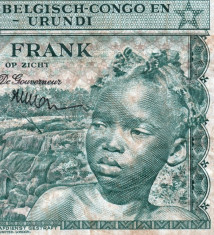 Belgian Congo 20 Francs 1957 P#31 foto