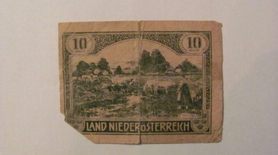 CY - 10 heller 1920 Austria Land NiederOsterreich notgeld foto