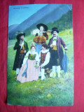 Ilustrata- Costume Populare din Val-Gardena- Tirol sud , color, Necirculata, Printata