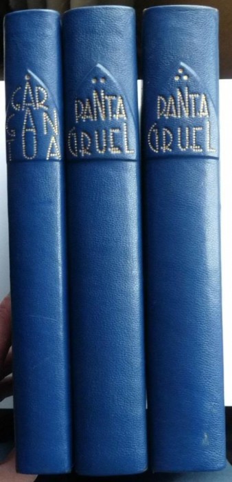 Rabelais, Gargantua, 1936 - 1937, 3 volume legate bibliofil de Varinca Diaconu