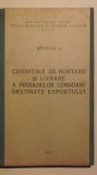 Buchler - Conditiile de sortare si livrare a produselor lemnoase destinate exp., 1962