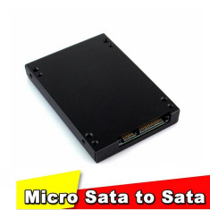Adaptor convertor micro SATA la SATA SSD cu carcasa (1.8 inch la 2.5 inch)