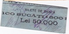Banderola 100 bucati bancnote 500 lei 1940-1944 Banca Nationala a Romaniei (1) foto