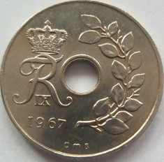Moneda 25 Ore - DANEMARCA, anul 1967 *cod 1464 foto