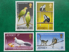 Jersey 1971 20 Euro fauna pasari papagali prot. naturii- serie nestampilata MNH foto