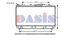 Radiator, racire motor DAEWOO TACUMA 1.8 - AKS DASIS 510019N foto