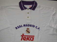 Tricou bumbac 100% (polo) fotbal - REAL MADRID (marime XL -sponsor oficial TEKA) foto