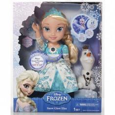 Papusa Elsa Frozen Disney cantareata si omul de zapada Olaf - OKAZIE foto