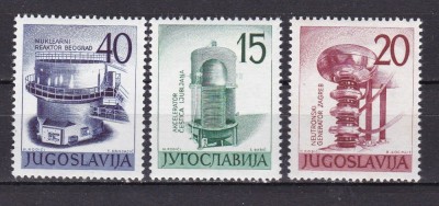 Iugoslavia 1960 energie atomica MI 927-929 MLH w26 foto