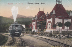 BRASOV , GARA &amp;#039;&amp;#039;NOUA&amp;#039;&amp;#039; , TREN LOCOMOTIVA CU ABUR foto