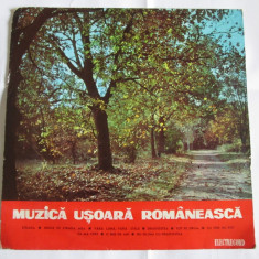 RAR! VINIL L.P. MEDIU 10'' MUZICA USOARA ROMANEASCA 1967 EDD 1163 STARE F.BUNA