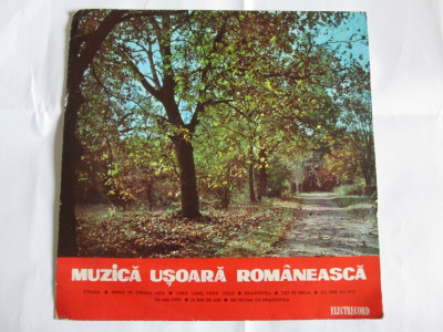 RAR! VINIL L.P. MEDIU 10&amp;#039;&amp;#039; MUZICA USOARA ROMANEASCA 1967 EDD 1163 STARE F.BUNA foto