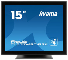 Monitor LED Iiyama ProLite T1532MSC-B3X Touch,15 inch, 4:3, 8 ms, negru foto