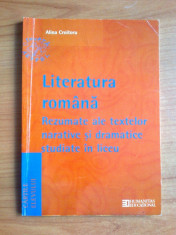 d2 Alina Croitoru - Literatura romana - rezumate ale textelor narative si dra foto