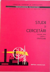 STUDII SI CERCETARI, VOL. XXVII, CAIETUL 1, VANATOARE, 1969 foto