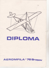 bnk fil Aeromfila 1978 Brasov - lot 7 plicuri ocazionale + diploma foto