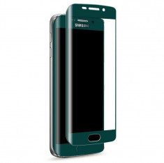 Folie protectie Samsung Galaxy S6 Edge verde curbata antisoc foto