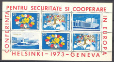 1973 - Conf. pt Securitate si Coop in Europa, bloc neuzata foto