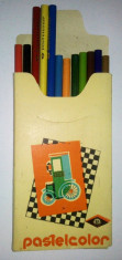 Pachet 12 creioane colorate de colectie PASTELCOLOR - anii &amp;#039;70 foto