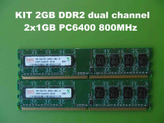 Memorie RAM PC DDR2 2GB KIT PC6400 800MHz Hynix foto