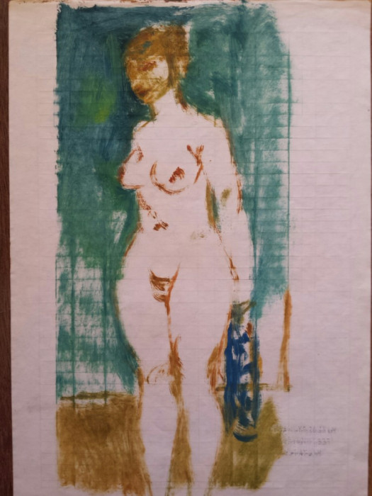 Miklossy Gabor (1912 - 1998) - Nud / Tehnica mixta