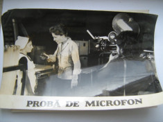 Fotografie originala, film romanesc, Proba de microfon, 16,5/12 foto