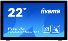 Monitor LED Iiyama ProLite T2235MSC-B1, 21.5 inch, 16:9, 6 ms, multi-touch, negru foto