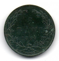 5 Bani 1867 foto