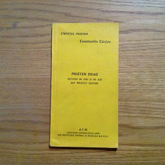 PRIETEN DRAG Succese .. ale Muzicii Usoare - Constantin Carjan - 1983, 41 p.