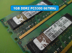 Memorie RAM PC DDR2 1GB PC5300 667MHz Kingston foto