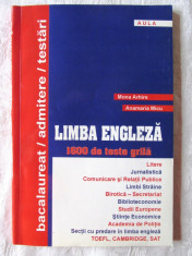 LIMBA ENGLEZA - 1600 DE TESTE GRILA, Mona Arhire / A. Micu, 2004. Carte noua foto