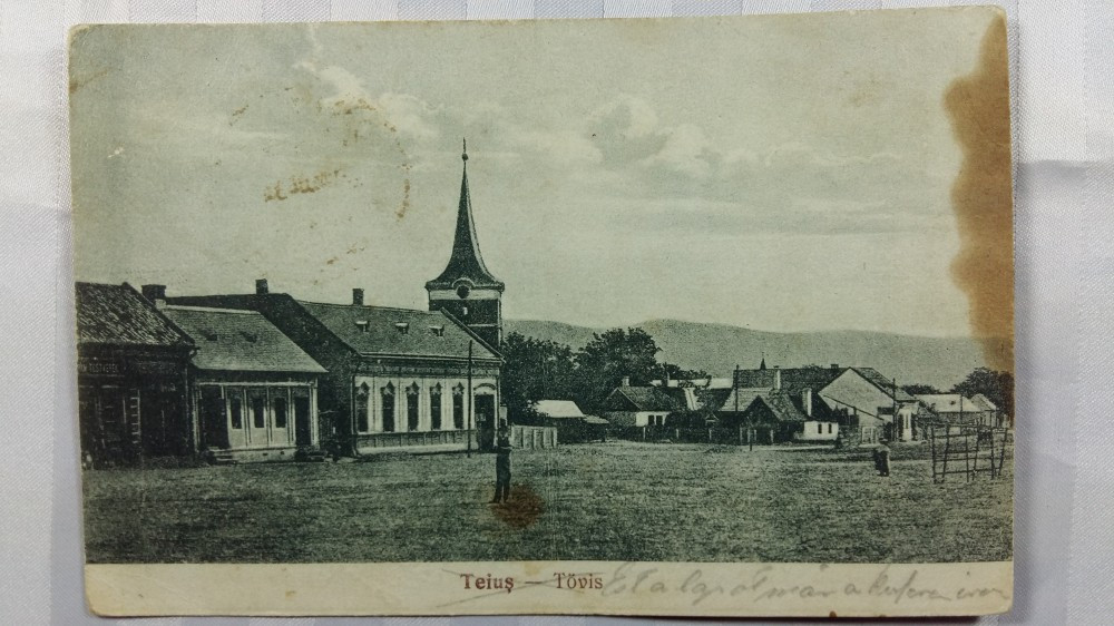 TEIUS - TOVIS - CENTRU CU BISERICA REFORMATA, Circulata, Fotografie |  Okazii.ro