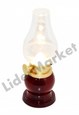 Lampa cu led, senzor si design clasic de lampa pe gaz foto