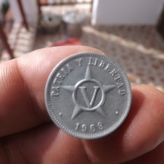 Moneda Cubaneza de 5 centavos 1968.Moneda este in stare excelenta.