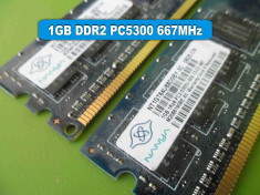 Memorie RAM PC DDR2 1GB PC5300 667MHz Nanya foto