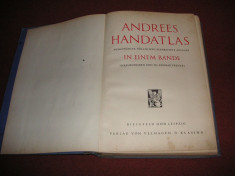 ANDREES HANDATLAS ( ATLAS GEOGRAFIC) - FORMAT MARE - 1937 foto