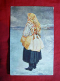 Ilustrata Port Popular Slovac - Femeie- Pictura anii &#039;20, Necirculata, Printata
